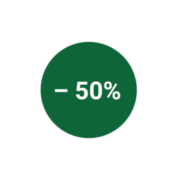 - 50%